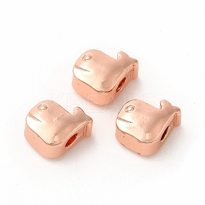 Rack Plating Alloy European Beads FIND-C022-02RG-1