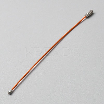 Carbon Steel with PVC Wire Cord AJEW-WH0314-897G-1