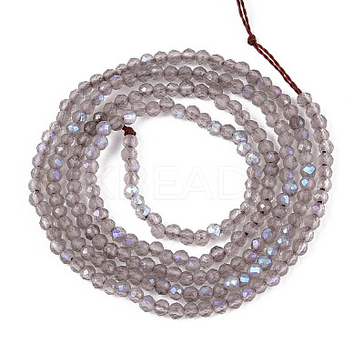 AB Color Plated Natural Ice Obsidian Beads Strands G-T144-A07-06-1