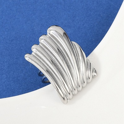 304 Stainless Steel Cuff Rings RJEW-D306-10P-1