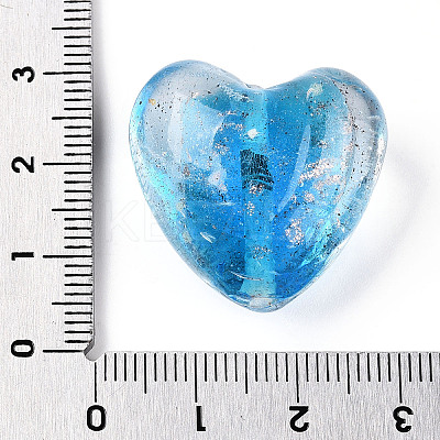 Luminous Handmade Gold Sand Lampwork Beads FOIL-T006-03E-1