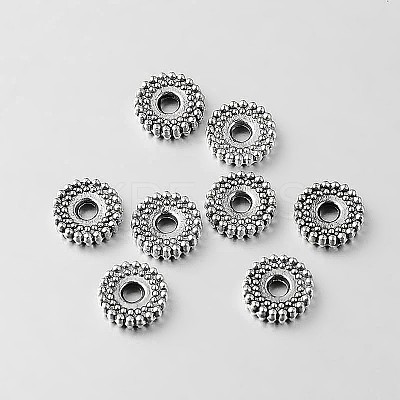 Tibetan Style Alloy Spacer Beads TIBEB-O004-17-1