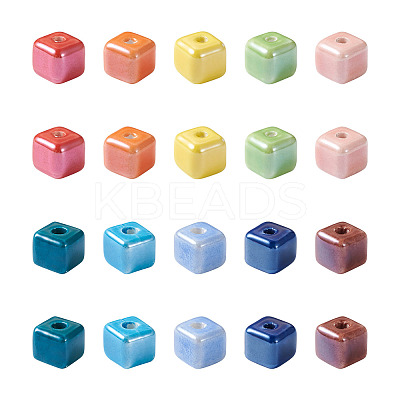 50Pcs 10 Style Handmade Porcelain Bead Strand PORC-FW0001-03-1