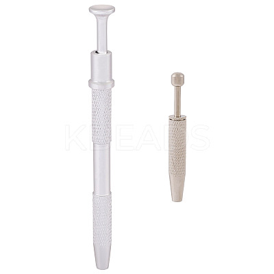 2Pcs 2 Styles Brass & Stainless Steel Rhinestones Claw Tweezers TOOL-TA0001-07-1
