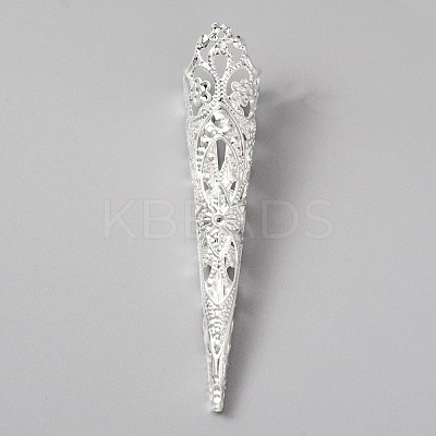 Halloween Iron Finger Nail Tip Claw Rings AJEW-WH0282-35A-1