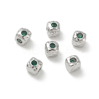 SHEGRACE Brass Cubic Zirconia Beads XGRQ4H195-682P-B-1