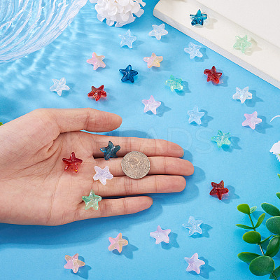 28Pcs 7 Colors Glass Beads GLAA-TA0003-34-1