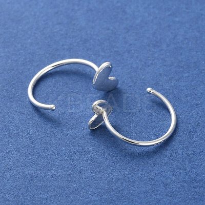 999 Fine Silver Pull Through Earrings EJEW-P296-26B-S-1