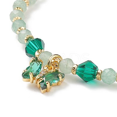 5Pcs 5 Style Natural Mixed Gemstone & Glass Beaded Stretch Bracelets Set BJEW-JB08881-1