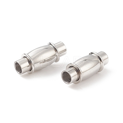 Tarnish Resistant 304 Stainless Steel Magnetic Clasps with Glue-in Ends STAS-K006-30C-3mm-1