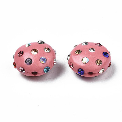 Polymer Clay Rhinestone Beads RB-S056-27B-1