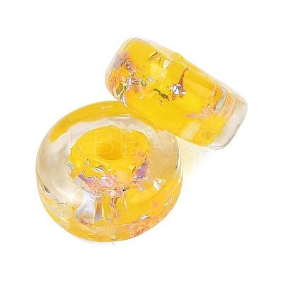 Luminous Handmade Foil Glass Beads LAMP-P020-01A-03-1