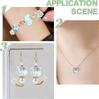 100Pcs 10 Styles Transparent Glass Beads GLAA-CJ0001-93-1