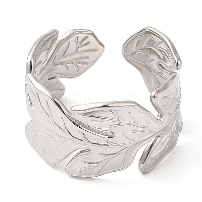 Non-Tarnish 304 Stainless Steel Open Cuff Rings RJEW-K245-77P-1