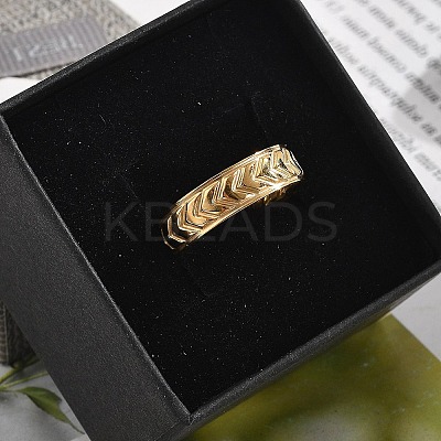 Arrow 304 Stainless Steel Open Cuff Ring for Women RJEW-M049-01G-06-1