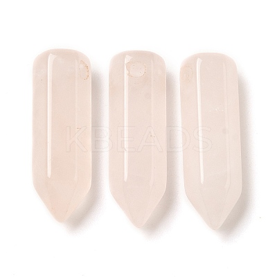 Natural Rose Quartz Pointed Pendants G-C158-05M-1