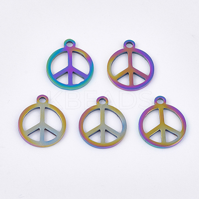 Ion Plating(IP) 304 Stainless Steel Charms STAS-Q201-JN183-1