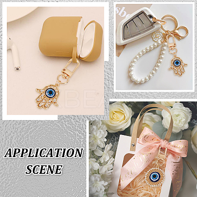 7Pcs 7 Style Evil Eye Resin Pendant Decorations AJEW-NB0003-92-1