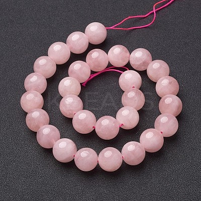 Natural Rose Quartz Beads Strands GSR14mmC034-1