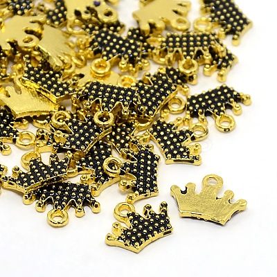 Nickel Free Golden Tone Alloy Enamel Pendants ENAM-J443-02G-NF-1