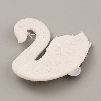 Swan Shape Cloth Sew on Patches DIY-WH0401-34-03A-1