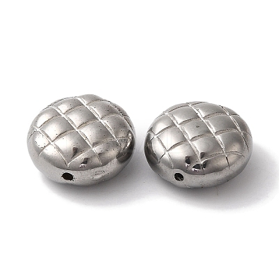 Tarnish Resistant 304 Stainless Steel Waffle Beads STAS-I305-201P-1