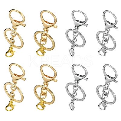 20Pcs 4 Style Alloy Key Rings KEYC-CJ0001-06-1