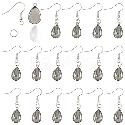 DIY Teardrop Dangle Earring Making Kits DIY-FS0009-19-1