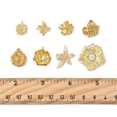 16Pcs 8 Styles Alloy & Brass & 304 Stainless Steel Pendants FIND-FS0004-37-1