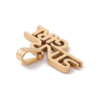 PVD Vacuum Plating 304 Stainless Steel Charms STAS-G284-06G-1