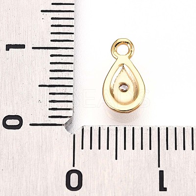 Brass Micro Pave Clear Cubic Zirconia Pendants KK-T075-07G-1