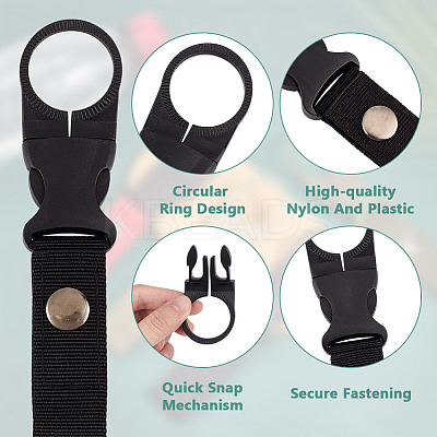 8Pcs 4 Colors Nylon & Plastic Hanging Bottle Buckle Clip Carabiner AJEW-FG0004-89-1