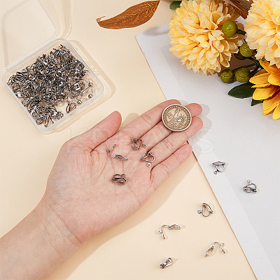 80Pcs 304 Stainless Steel Clip-on Earring Findings STAS-SP0001-25P-1