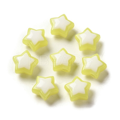 Imitation Jelly Transparent Acrylic Beads SACR-R741-03G-1