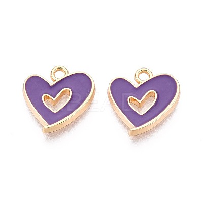 Alloy Enamel Pendants PALLOY-T092-27G-06-1