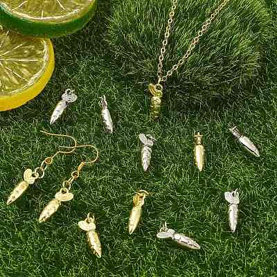 12Pcs 2 Colors Brass Pendants KK-CJ0003-78-1