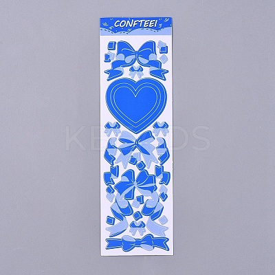 Bowknot Ribbon Pattern Decorative Labels Stickers DIY-L037-B02-1