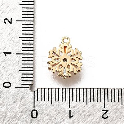 Christmas Brass Micro Pave Cubic Zirconia Charms KK-M318-35G-01-1