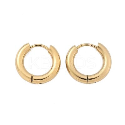 Ion Plating(IP) 304 Stainless Steel Huggie Hoop Earrings LS-EJEW-F111-16mm-G-1
