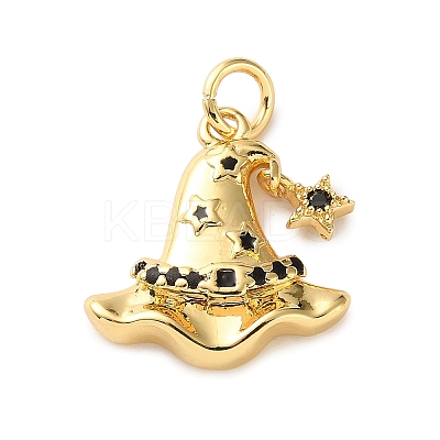 Brass Micro Pave Cubic Zirconia Pendants KK-I383-08G-01-1