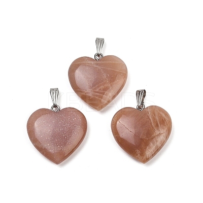 Natural Sunstone Pendants G-G956-B80-1
