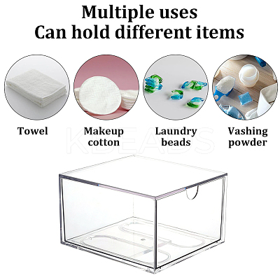 Acrylic Dustproof Drawer Storage Box AJEW-WH20066-001A-1