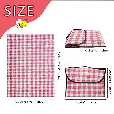 Portable Tartan Patern Non Woven Picnic Mat JX572C-02-1
