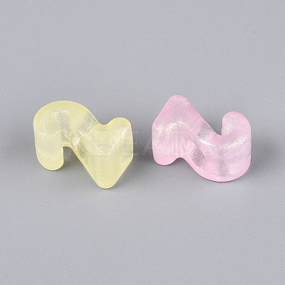 Luminous Frosted Transparent Acrylic Beads TACR-T029-21C-1