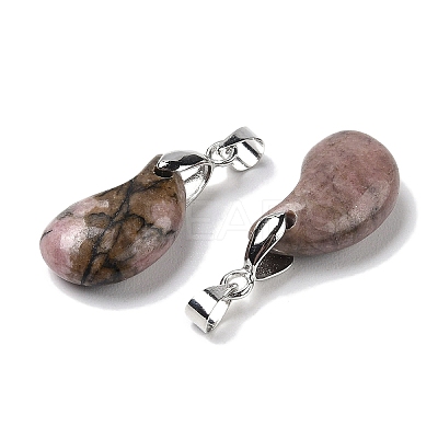 Natural Rhodonite Pendants G-NH0025-14P-10-1