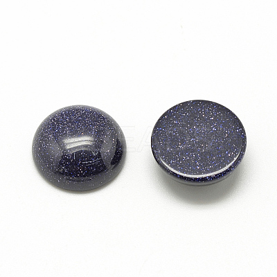 Synthetic Blue Goldstone Cabochons X-G-R416-12mm-34-1