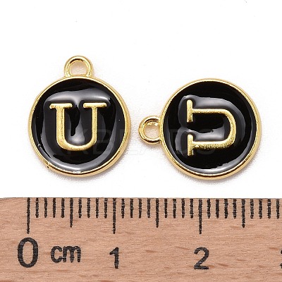 Golden Plated Alloy Charms LS-ENAM-S118-02U-1