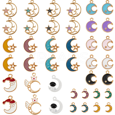 80Pcs 20 Styles Alloy Enamel Pendants FIND-SC0014-17-1