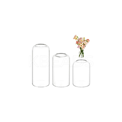 3Pcs 3 Styles Glass Flower Arrangement Water Receptacle AJEW-BC0007-90-1