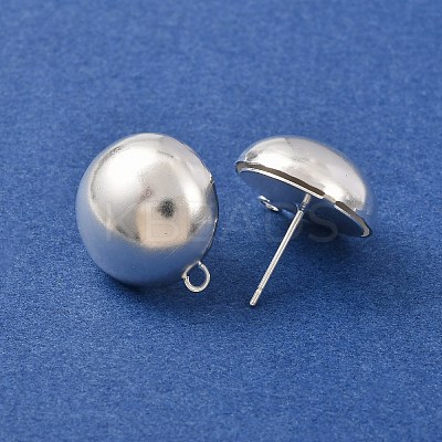 Brass Stud Earring Findings KK-G604-01S-08-1